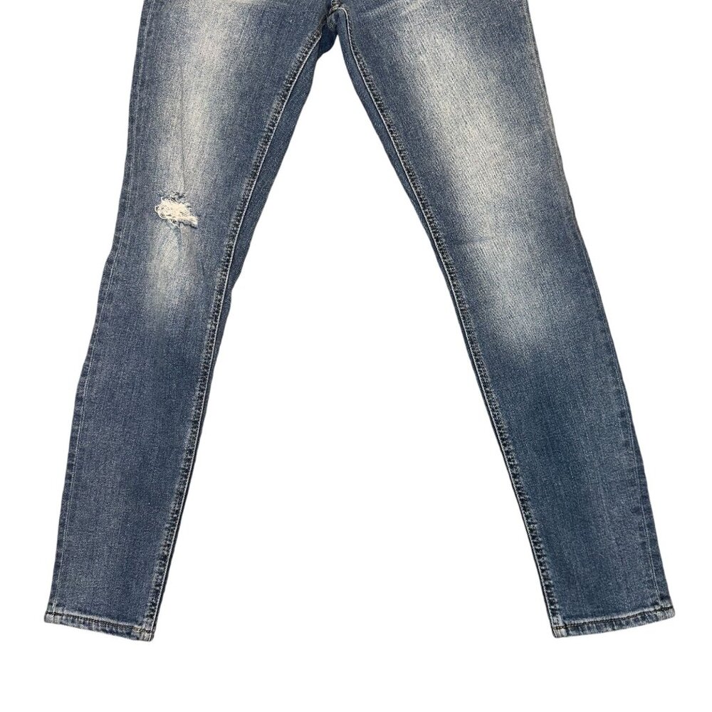 Miss Me Skinny Jeans Womens 25 27 Light Wash Stretch Whiskering Distressed - Picture 4 of 8